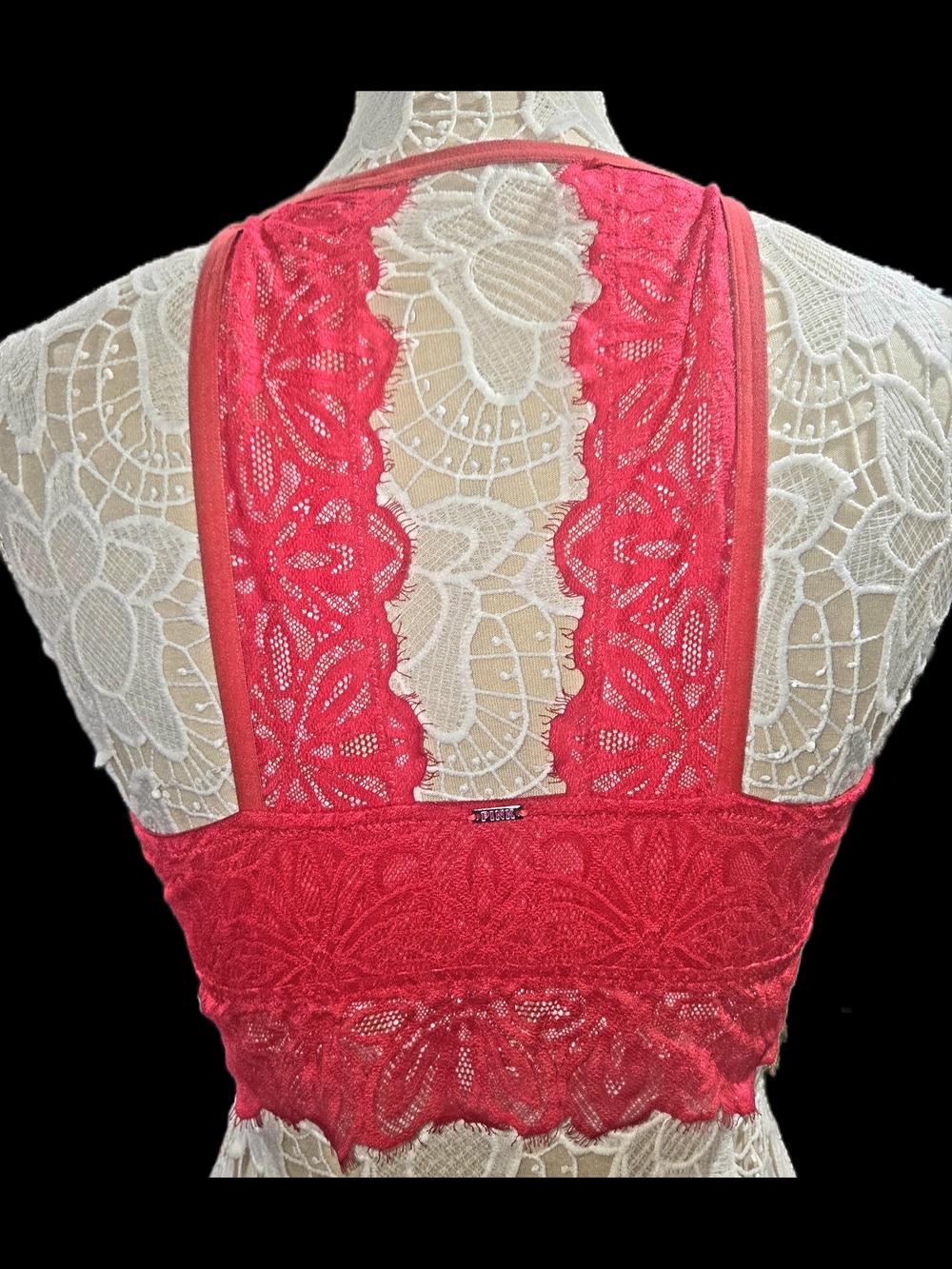Large Victoria's Secret PINK "Date" Lace Bralette